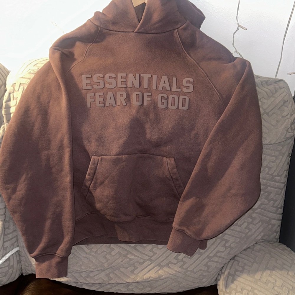 Fear of God Essentials Brown Hoodie